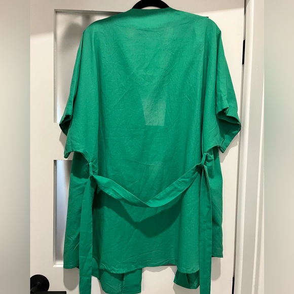 Commense Oversized Linen Tied Two Piece Kimono & Pant set - Picture 7 of 13